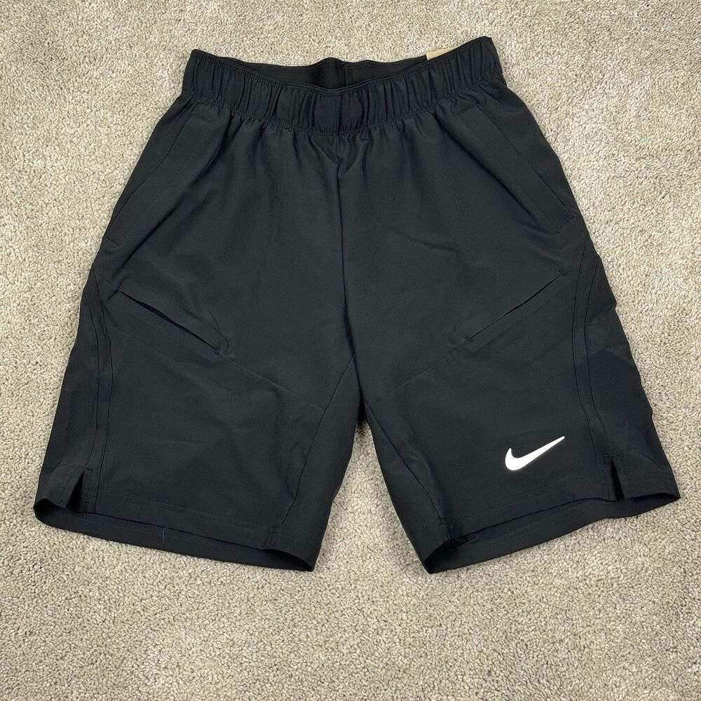 Nike Dri-FIT 9" Tennis Shorts Black NikeCourt Pickleball Men Sz Small FD5325-010
